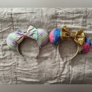 Two Pair Disney Minnie Ears from Be Our Guest Ears Ear Headbands Disney World